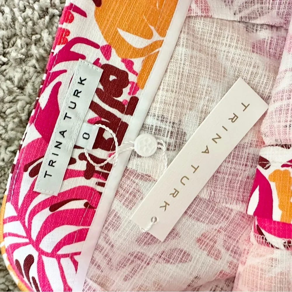 NWT Trina Turk Corbin 2 Shorts in Pink Size 0 - Picture 7 of 9